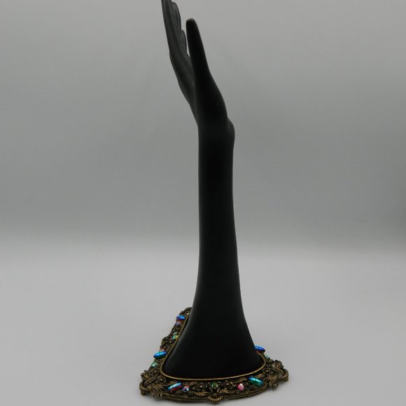 Jewelry Display Hand Black with Jeweled Metallic Base by Sweet Romance USA - Picture 3 of 6